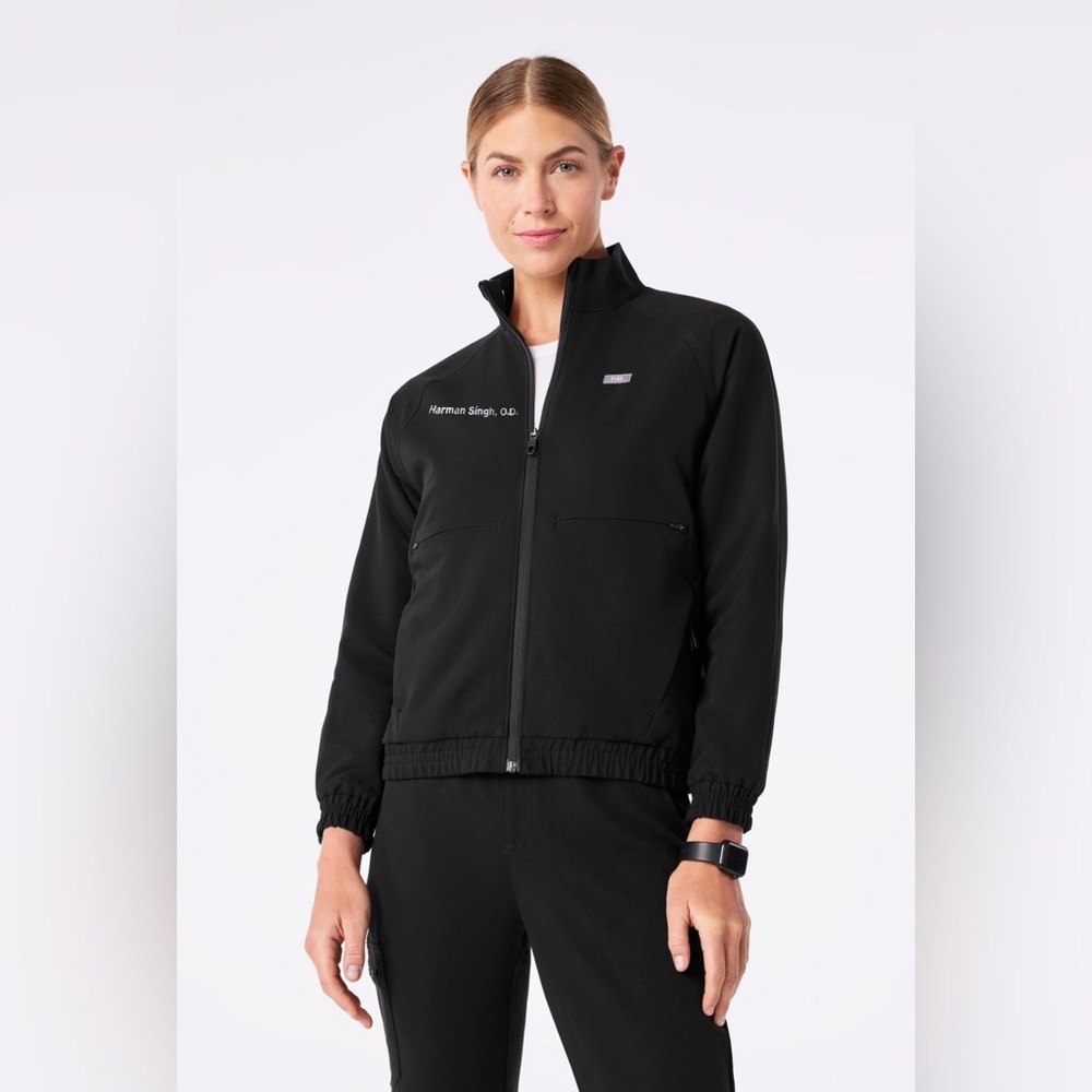 Figs Sydney Women's Black Scrub Jacket
